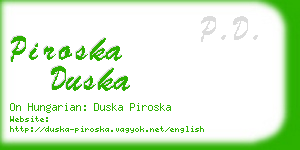 piroska duska business card